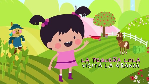 La pequeña Lola visita la granja