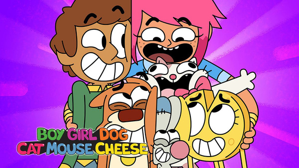 Boy Girl Dog Cat Mouse Cheese
