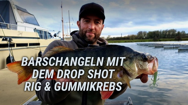 Barschangeln mit dem Drop Shot Rig & Gummikrebs