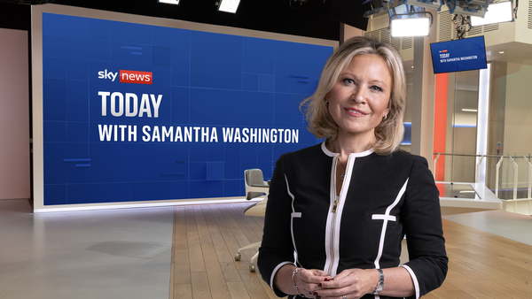 Live: Sky News Today with Sam Washington