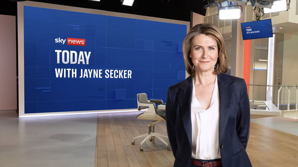 Live: Sky News Today with Jayne Secker
