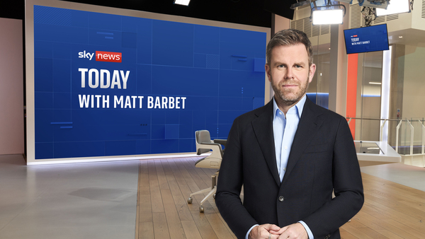 Live: Sky News Today with Matt Barbet
