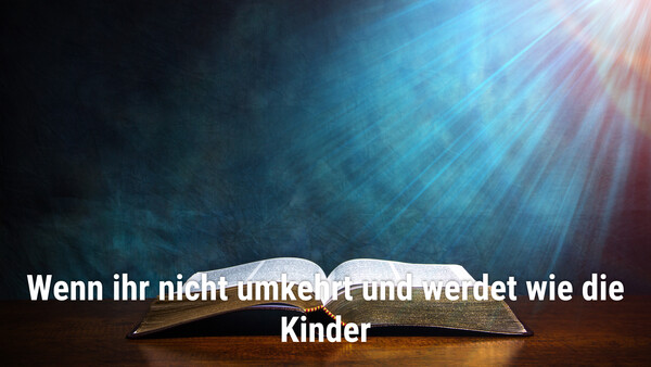 Wenn ihr nicht umkehrt und werdet wie die Kinder