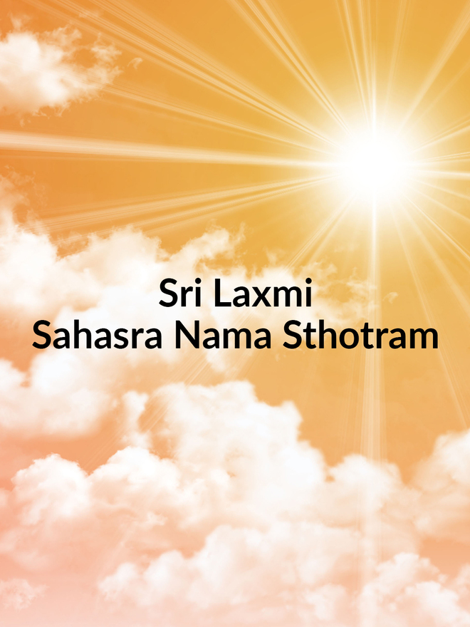 Sri Laxmi Sahasra Nama Sthotram