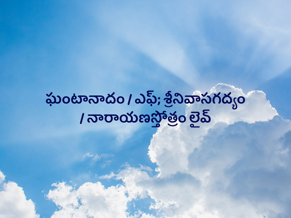 Ghantanadam / F-Srinivasagadyam / Narayanastothram